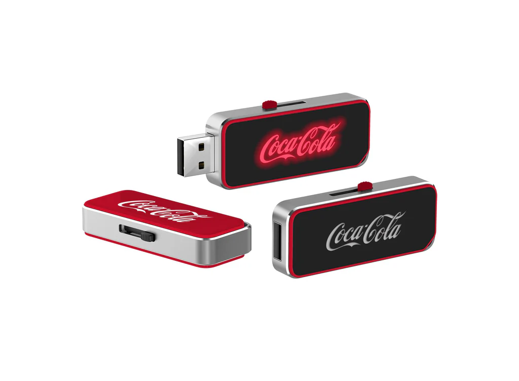 Illuminated logo usb flash drives