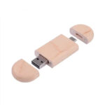 Round Wood USB Mapple Flash Drive OTG