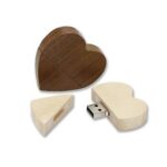 wooden heart flash drive china factory