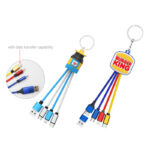 Custom Shape Charging data Cable Keyring China Factory