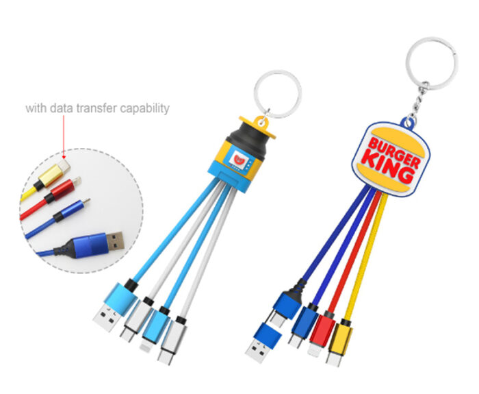 Custom Shape Charging data Cable Keyring China Factory