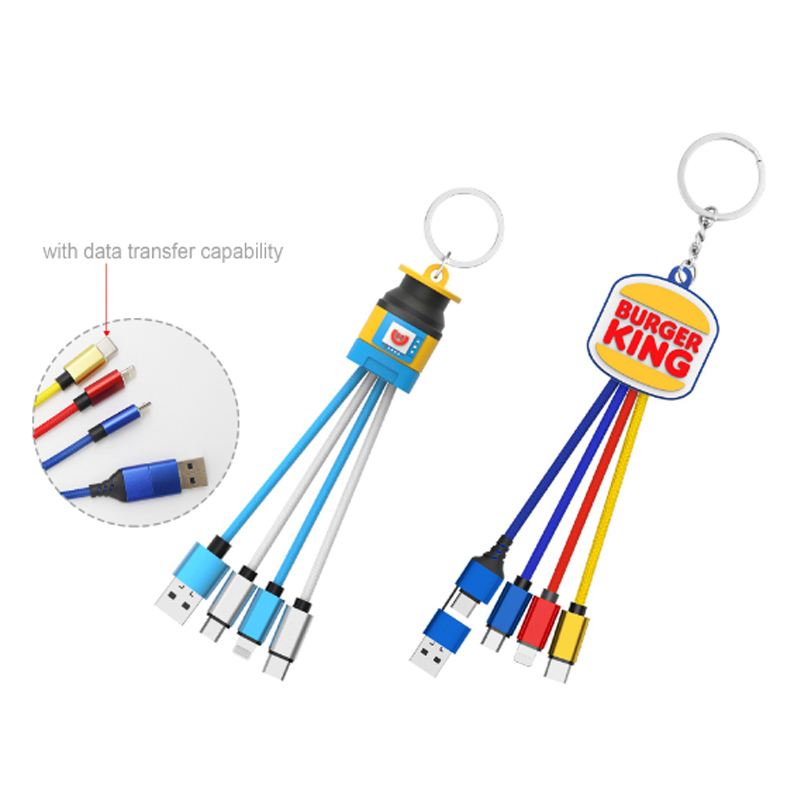 Custom Shape Charging data Cable Keyring China Factory