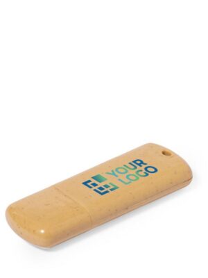 USB drive made from wheat straw with full-color logo