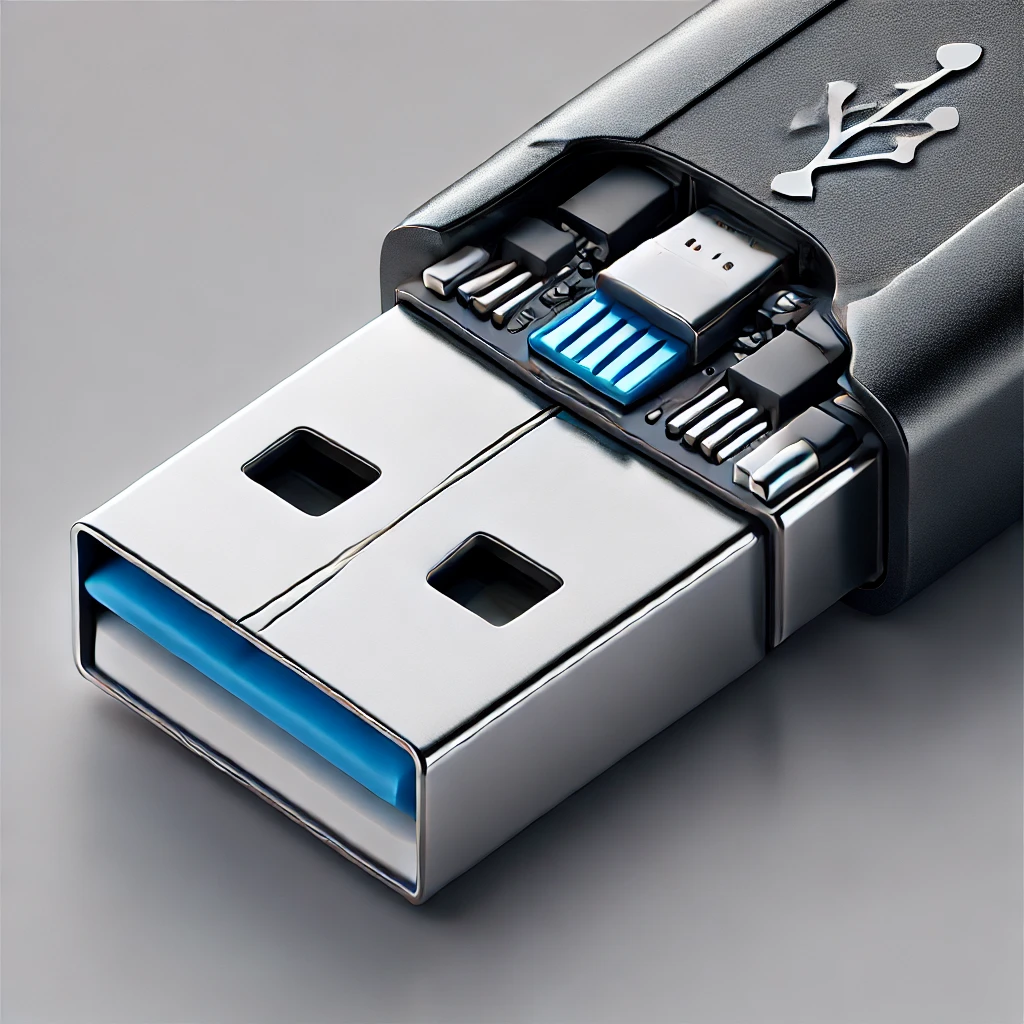 dos conectores de pendrives, uno USB 2.0 y otro USB 3.0