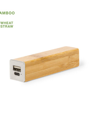 Eco Bamboo and wheat Straw Power Bank china factory