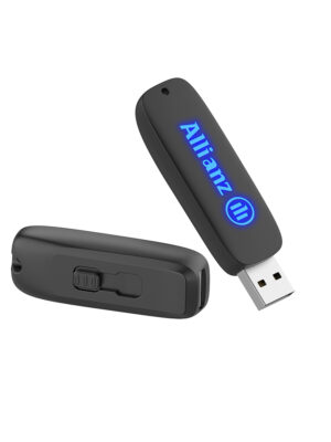 Retractable USB Flash Drive with LED Light