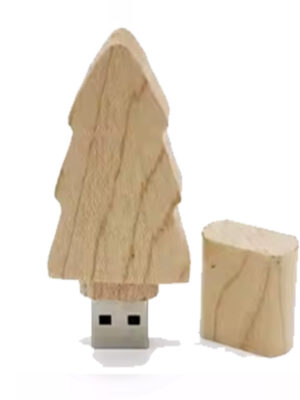 Wooden Christmas Tree USB Flash Drive